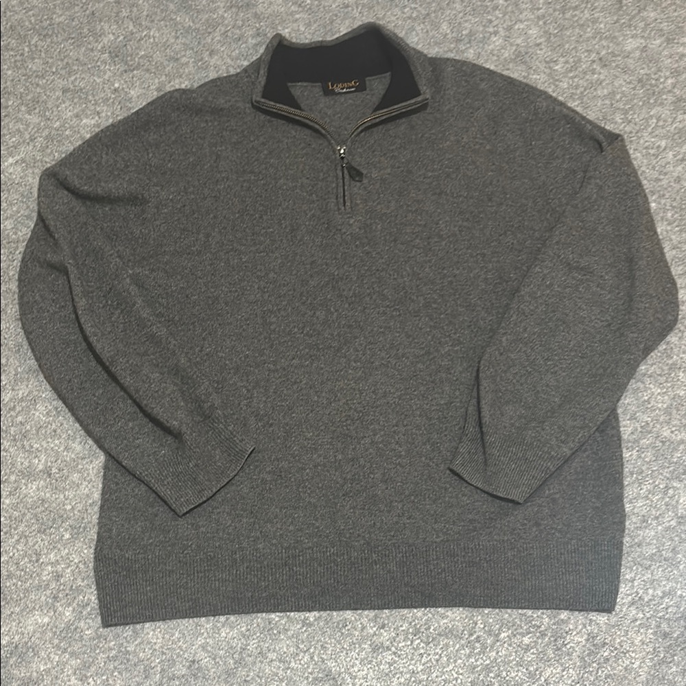 LodinG Cashmere Grey Quarterzip Sweater